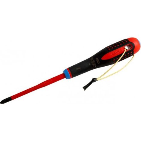 BAHCO - Tournevis ERGO™ à lame fine Pozidriv avec cordon en Kevlar PZ2
