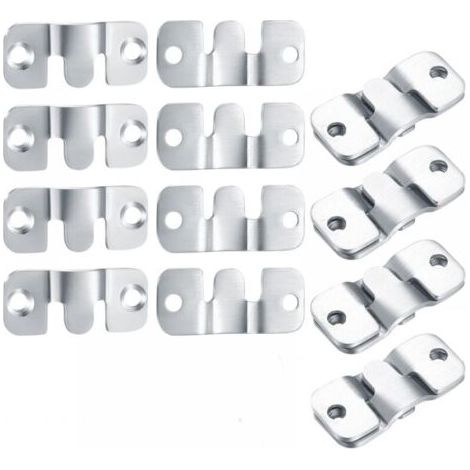 8PCS Support Montage Encastré Dissimulé, Crochet pour Cadre Photo, Mural Cintre Photo, Supports Suspension Emboîtement, Connecteur de Meubles pour Suspendu Fixation Miroirs (1/5)
