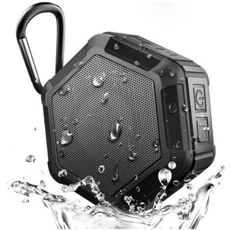 Enceinte de douche Bluetooth, enceinte Bluetooth portable et étanche avec stéréo HD, 8 heures d'autonomie, haut-parleurs s (1/4)