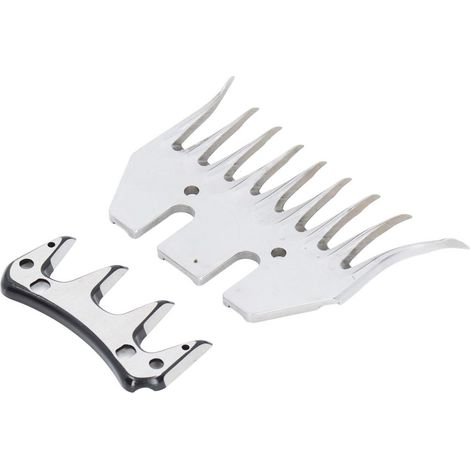 cuchilla de esquilado, curva, de 9 dientes, de acero al carbono, para ovejas, cabras y alpacas. (1/5)