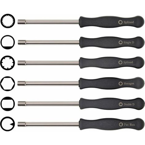 Jeu de tournevis pour carburateur, outil de réglage 6 pièces adaptable sur Husqvarna 125 135 136 137 141 141 235 235e 236 236e 240 240e 435 435e 440e de McCulloch Partner tronçonneuses Poulan
