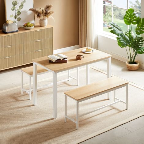 Mesa comedor con bancos para cuatro personas OKMYHOME (1/5)