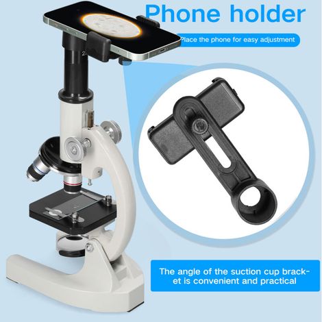Microscope optique monoculaire 64X-2400X pour l'enseignement des sciences et de la biologie expérimentale à l'école (1/5)