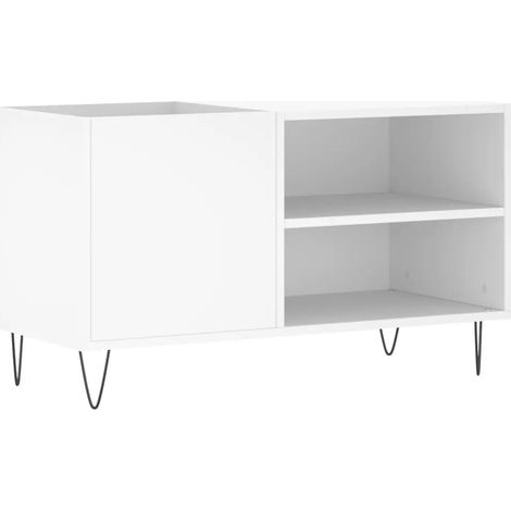 Mueble para discos moderno almacenamiento clásico 85 x 38 x 48 cm madera de ingeniería blanca 020049107 (1/5)