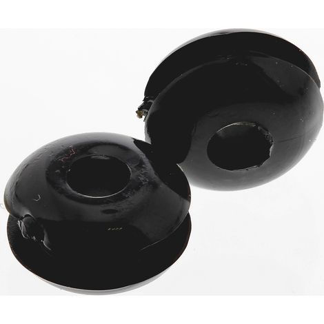 Passe-câble RS PRO en PVC, Ø câble max. 3mm, panneau 1.7mm max, Ø découpe 6mm ( Prix pour Sachet de 100 ) (1/2)