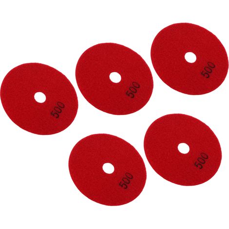 5 Disques Diamantés de Polissage à Eau 4 Pouces, Kit de Meulage Souple 500 Grits pour Marbre Granit Céramique (1/5)
