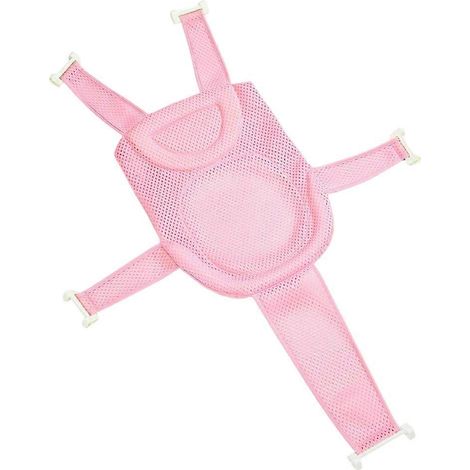 Bébé Bath Cushion coussin Born Infant Bathtub tapis Net Nonslip Floating Bathing Five Point réglable Bath tapis rose (1/5)