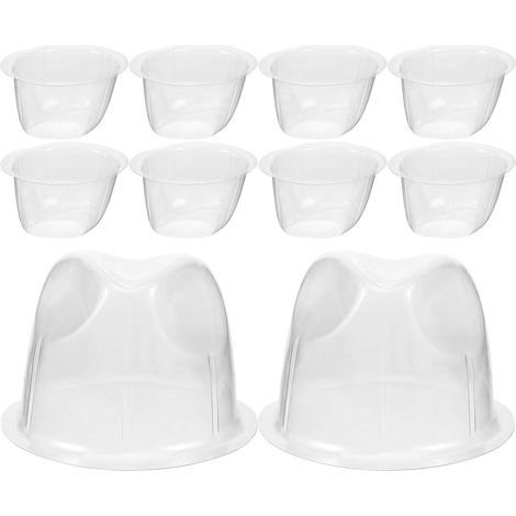 chapeaux KICHOUSE en PVC blanc lot de 10 avec présentoir et