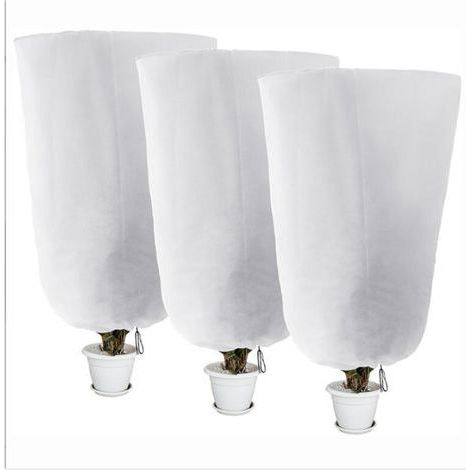 Voile Hivernage Plante Exterieur, Lot de 2 Housse d'hivernage pour Plantes en Pot, 80 x 120cm Contre Le Froid et Le Gel, 60g/m² bâche Protection Arbustes Couverture (1/5)