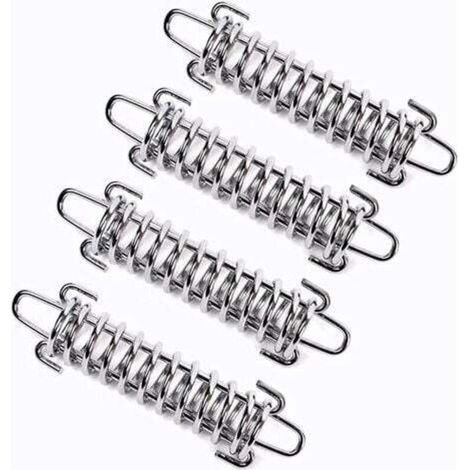 4 Pièces Ressort Voile d'ombrage, Tendeur Voile d'ombrage Ressort, Ressort de Tension pour Voile D'ombrage, Ressort de Tension pour Tente de Camping, Boucle de Corde de Ressort de Ten