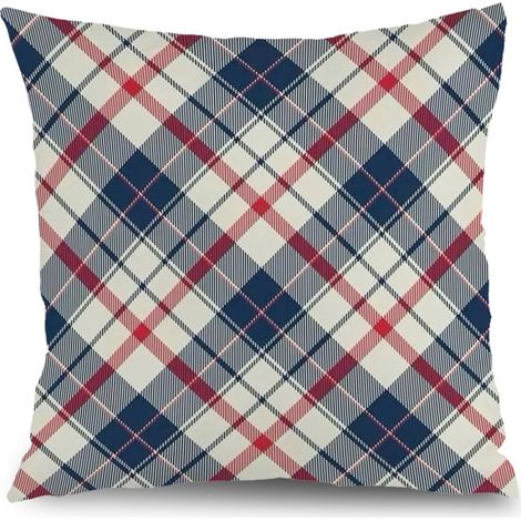 Housse de coussin carreaux décoratifs, décoration canapé,40×40cm (1/5)