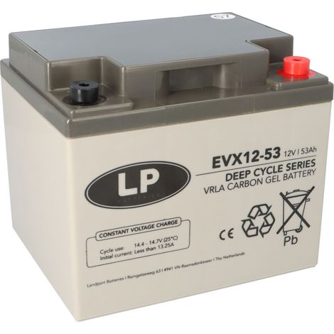 Landport LP EVX12053 12V 53Ah Deep-Cycle AGM-GEL Batterie (1/5)