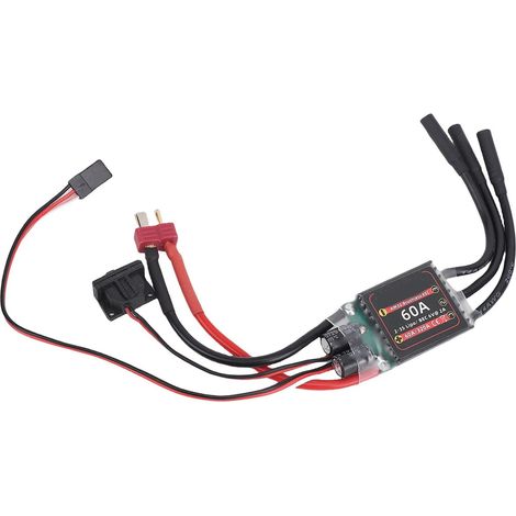 ESC sans Balais 60 A pour s à Rotor Externe 3532 3542 – LiPo 2S–3S Compatible avec Bec 6 V 2 A, Micrologiciel AM32, Contrôle Bidirectionnel et Démarrage Sinusoïdal (1/4)