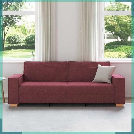 4104993 Canapé Bordeaux 220 x 80 x 84 cm tissu (1/5)