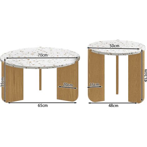 Table basse, MDF, bois naturel (1/5)