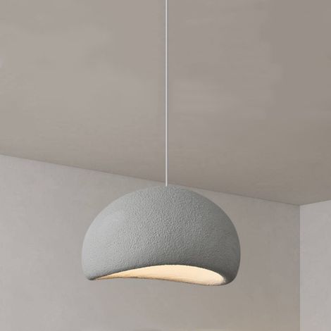 Vintage Pendant Light Creative Ceiling Lamp Shade Adjustable Hanging Light Grey for Kitchen Island Bar Cafe Ø20CM (1/5)