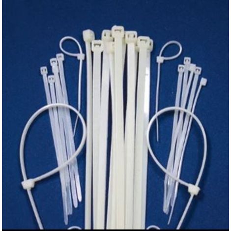 Serre câble 7.2x400 autobloquant blanc (sachet de 100 unités)
