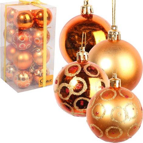 Set di 16 palline di plastica arancioni da 6 cm (1/5)