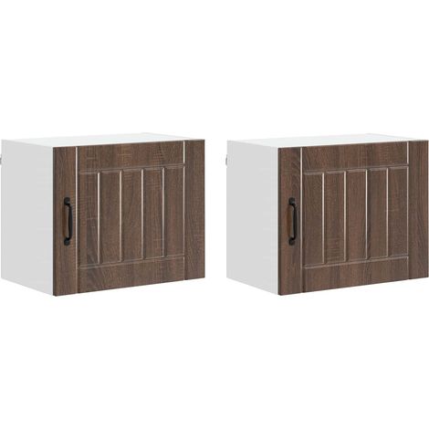 Maison Exclusive - Armario de Pared LUCCA 2 pcs Marrón Roble 50 x