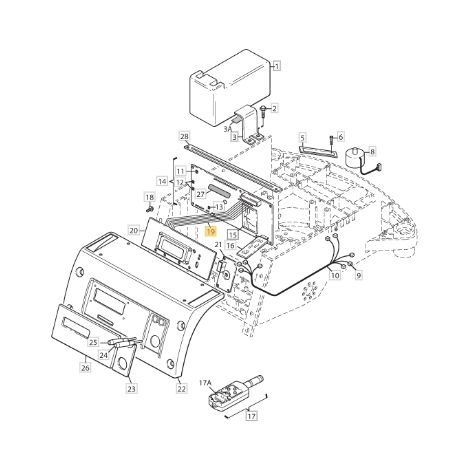 Cavo display scheda robot modelli AUTOCLIP520 ORIGINALE STIGA 1126-1236-01