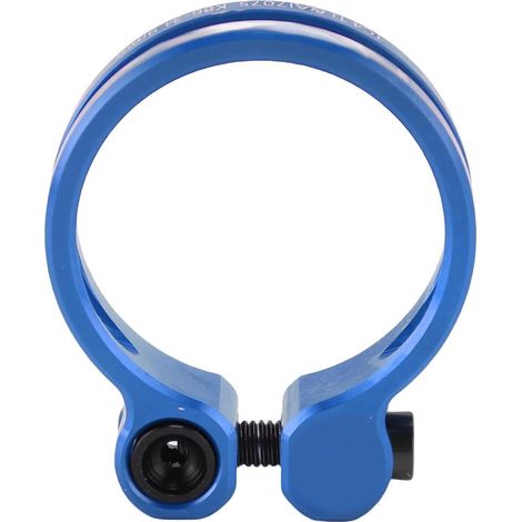 Aluminum Seat Clamp 34.9mm Red Hollow Design (BLUE) (1/5)