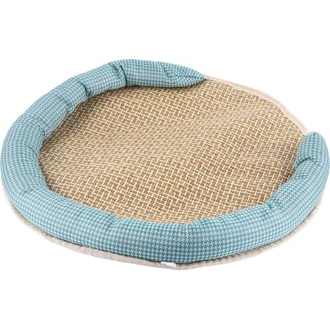 1 tapis rafraîchissant pour animaux de compagnie, imperméable, respirant, en rotin tissé à la main, pour intérieur, idéal été (1/5)