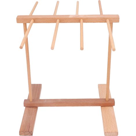 Égouttoir à pâtes en bois, 39 x 22 x 30 cm, pliable, antidérapant, pour usage domestique (1/5)
