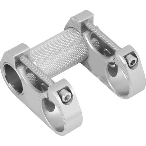 Klappbarer Fahrradlenker, ultraleichter Doppelrohr-Vorbau, Umbausatz (silber) (1/5)