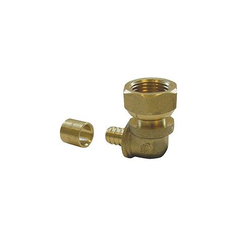 Raccord pour tubes P.E.R. Coude a glissement écrou libre DN 12 - 1/2 (1/2)