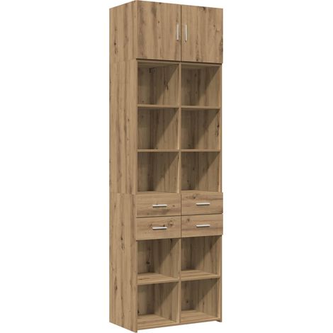 Lagerschrank mit Regalen Artisan-Eiche 70 x 42,5 x 225 cm vidaXL