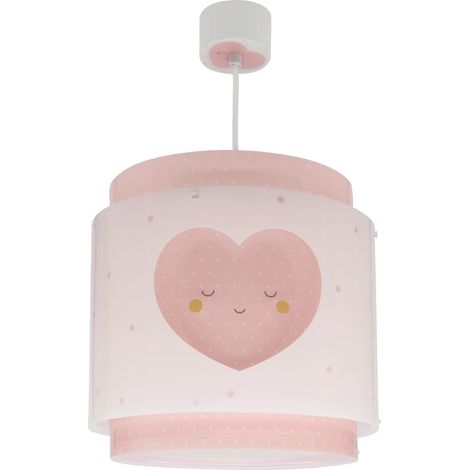 Lustre Chambre Lampe Suspension Plafonnier Pour Enfants, Coeur Rose, 76012MS, E27 (1/5)