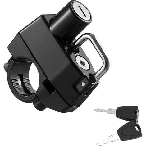Antivol Casque - Serrure Antivol En Alliage D'aluminium - Fixation Sur Guidon Moto Scooter - Pour Tube De 25 Mm - Livré À L'unité (1/5)
