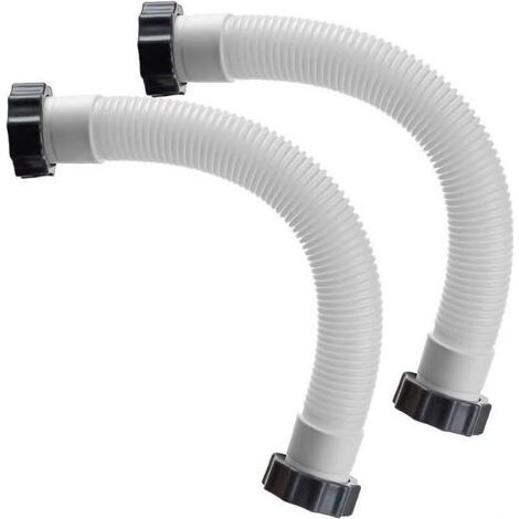 Lot de 2 tuyaux de rechange pour pompe de filtre de piscine de 38 mm,11535 Tuyau de raccordement de rechange pour pompes à filtre à sable Intex 16\ (1/4)