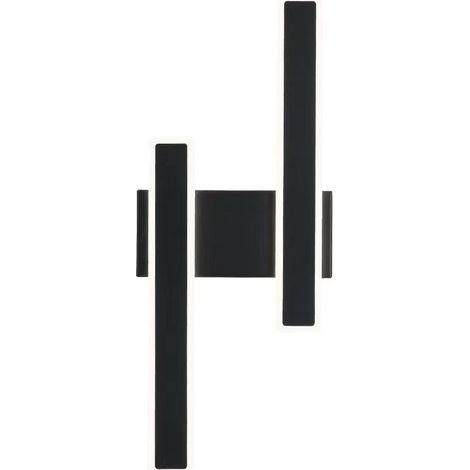 GOECO Doppelte LED-Wandleuchte aus Acryl, rechteckiges Design, weiß, 46 x 18 cm, warmes Licht 3000 K, 16 W, ideal für Wohnzimmer und Flure (1/5)