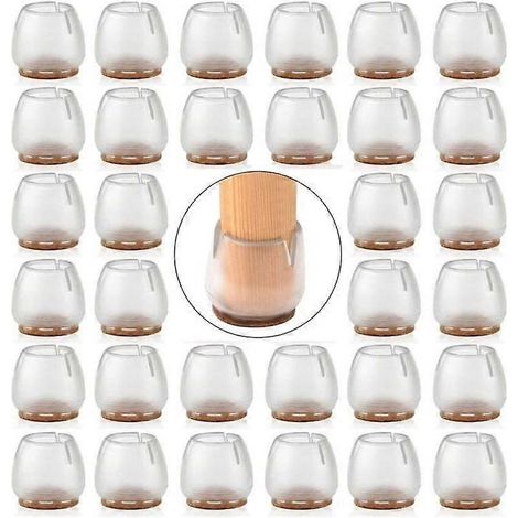32 embouts en silicone pour pieds de chaise, également adaptés à la protection des pieds de table. (1/5)