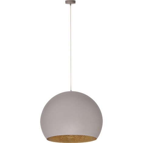 Suspension classique Margo taupe/or pierre Ø46 E27 Sigma