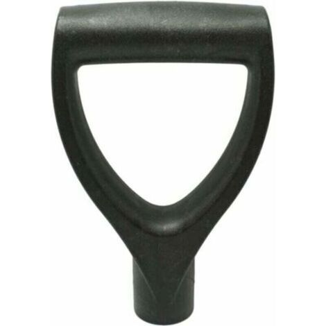 Manche de bêche Fourche de Jardin Manche de Pelle en Forme de D Poignée en Plastique pour Outils de creusage et de ratissage Noir