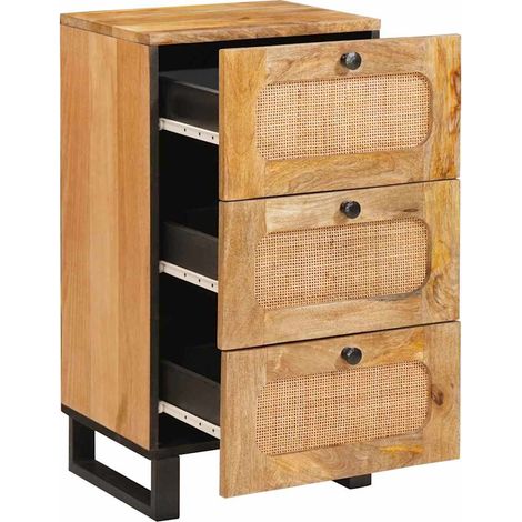 Sideboard/Anrichte/Buffet mit Schubladen Braun 40 x 33 x 75 cm Massivholz Mango LXWW373071 (1/5)