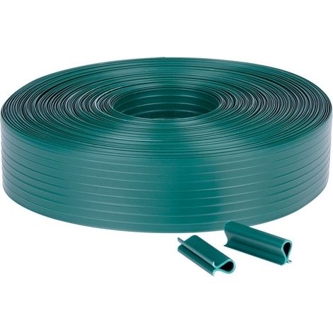 Band Strend Pro EUROSTANDARD, 47,5 mm, L-35 m, Sichtschutz, grün, Abdeck-, für Zaunfelder, mit 20 Clips, 1200g/m2, PVC, RAL6005