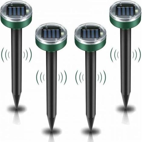 Répulsif solaire à ultrasons pour rats, 4 pièces, Anti-rongeur, étanche IP65, répulsif pour rats de jardin (1/4)