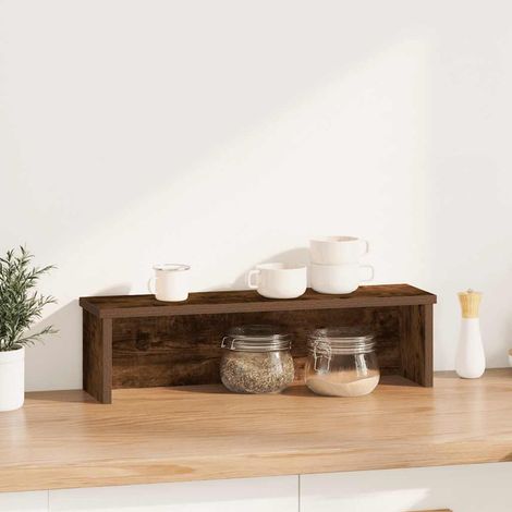 Pensile da Cucina Scaffale da Cucina Impilabile Rovere Fumo 60x15x16 cm (1/5)