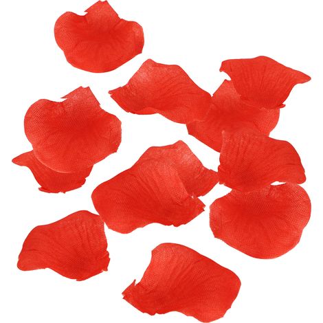 8 Sachets de 120 Pétales de Rose Artificiels en Polyester pour Décoration Nuptiale, Cérémonie et Intérieur (Couleur Rouge) (1/5)