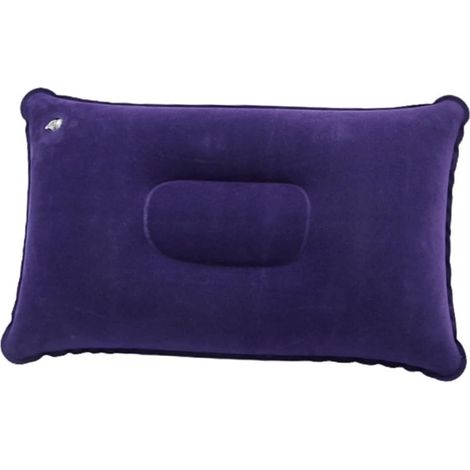 4pièces Oreillers Gonflables PVC Floqués Coussins Cervicaux Portables pour Camping et Voyages (1/5)