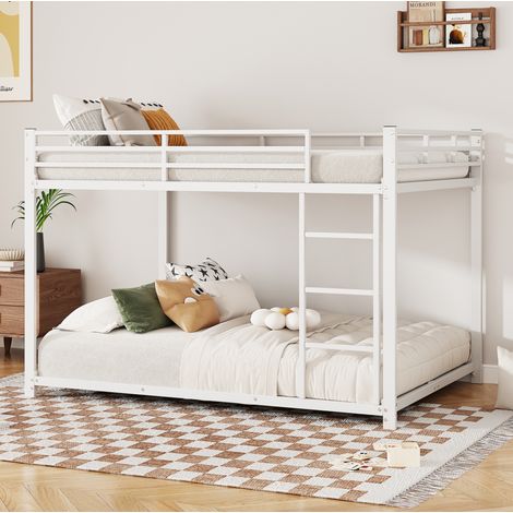 MEUBLIV Letto a castello 140x200 cm bianco – metallo, senza materasso (1/5)