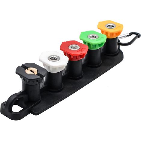 Cinque fori di stoccaggio, testina di spruzzo a 5 colori, supporto per presa per ugello per pistola ad acqua ad alta pressione (1/5)