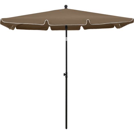 Maison Exclusive - Sonnenschirm mit Mast 210x140 cm Taupe (1/5)