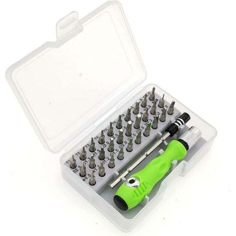 Tournevis Précision Kit,32-in-1 Mini Kit de Tournevis Clés Allen Outils de Réparation pour iphone Portable Laptop Montre Bijoux Jouets Lunettes macBook (1/4)
