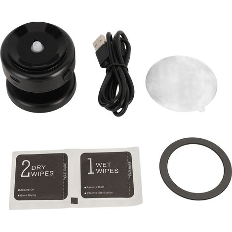 Support de téléphone à ventouse magnétique sous vide électrique, charge sans fil, support de cellule en alliage d'aluminium pour voiture, miroir de gymnastique noir. (1/4)