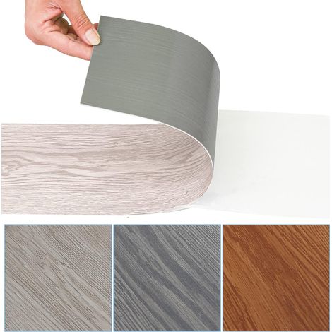 Revêtement de sol autocollant en vinyle - Revêtement de sol en vinyle PVC - Antidérapant - Étanche - Épaisseur : 1,5 mm - 7 carreaux - Environ 1 m² (chêne blanc) (1/5)