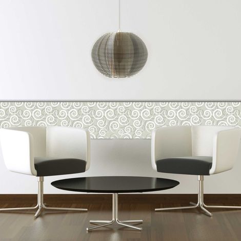 Stickers muraux 3D Grey Swirl - mousse (1/5)